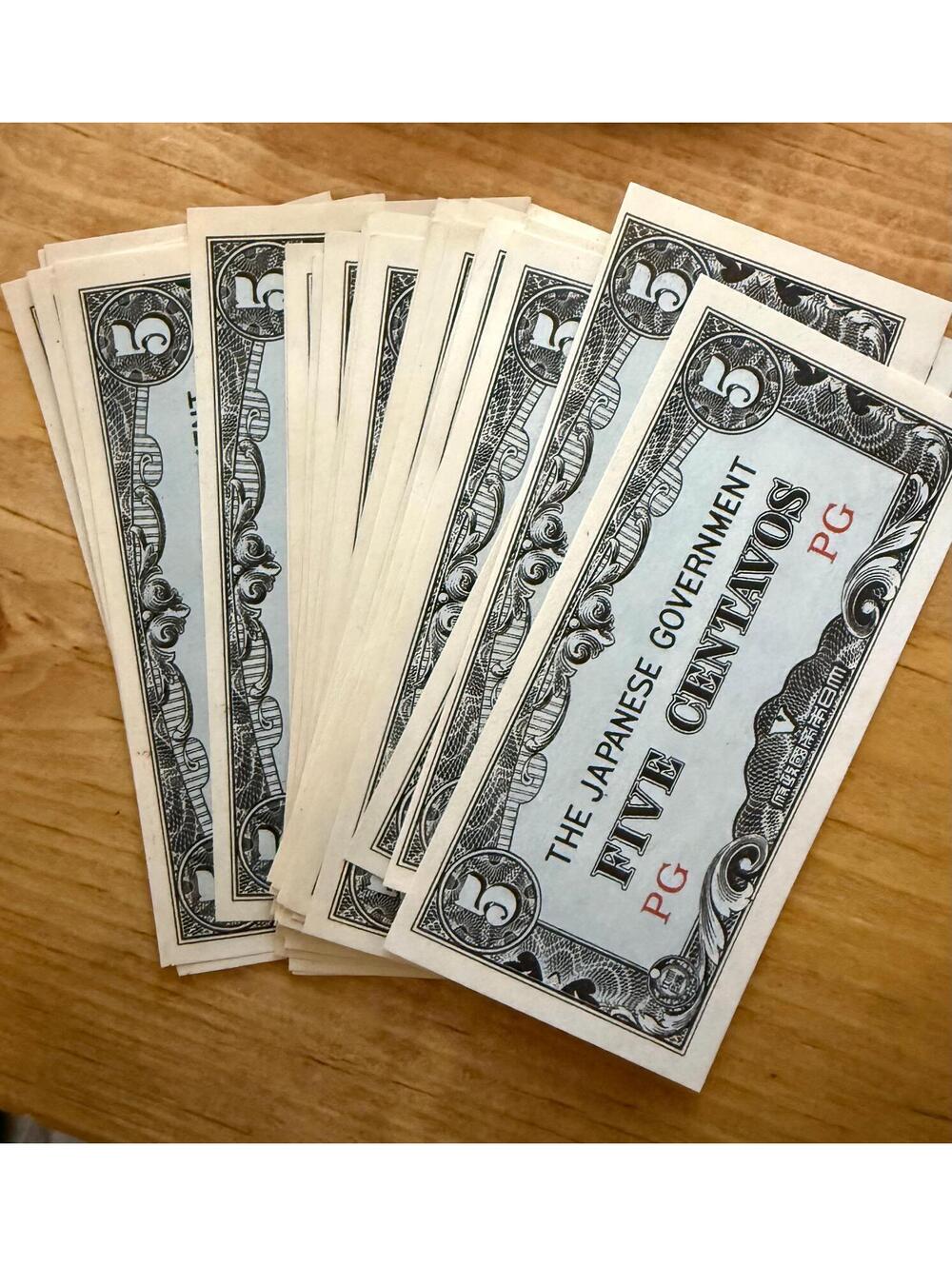 64 NOTE LOT 1942 Japan 5 Centavos • WW2 Japanese Invasion/Occupation Philippines